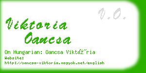 viktoria oancsa business card